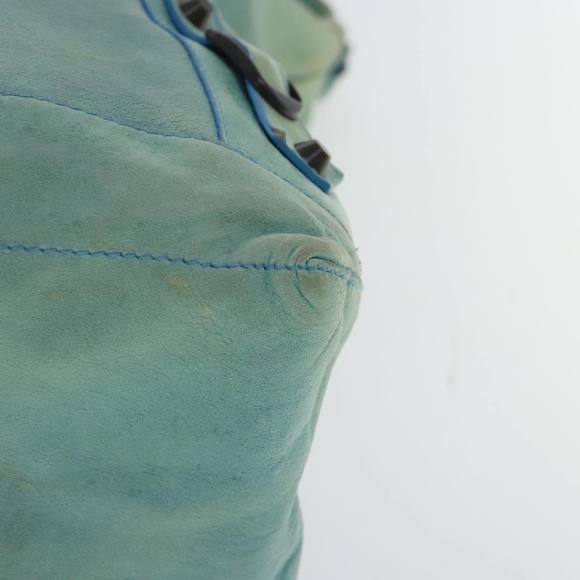 BALENCIAGA The Day Shoulder Bag Leather Light Green 140442 Auth 95358 - Picture 14 of 16